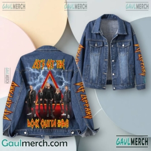 Def Leppard Let's Get The Rock Outta Here 2D Jeans Coat 6mN3u4q