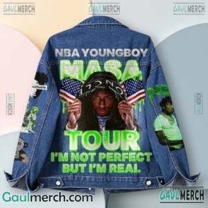 Nba Youngboy Masa Tour I'm Not Perfect But I'm Real 2D Jeans Coat-b zaMuSfh