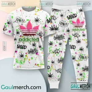 Addicted Weed Color Paint T-shirt And Pants h9FM5DV