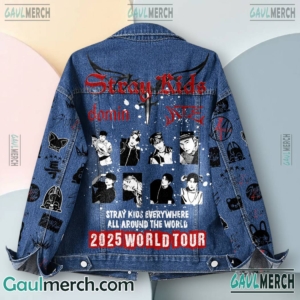 Stray Kids Dominate 2025 World Tour Stray Kids Everywhere All Around The World Denim Jacket-a 05U2OiR